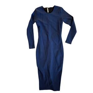 Nadia Tarr, long sleeve, Ribbed Scuba Pencil Dress, Medium